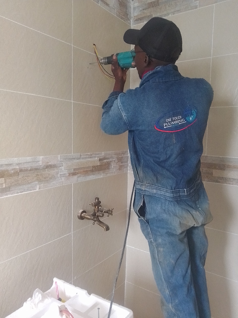 Shower mixer wall drilling installation Athi River